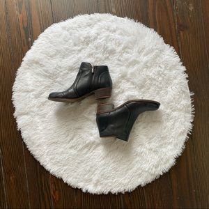 Lucky Black Leather Booties